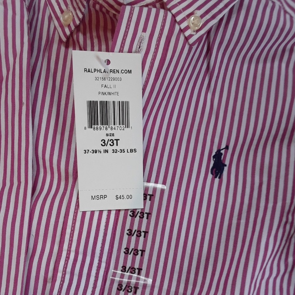 Brand new long sleeve polo button up